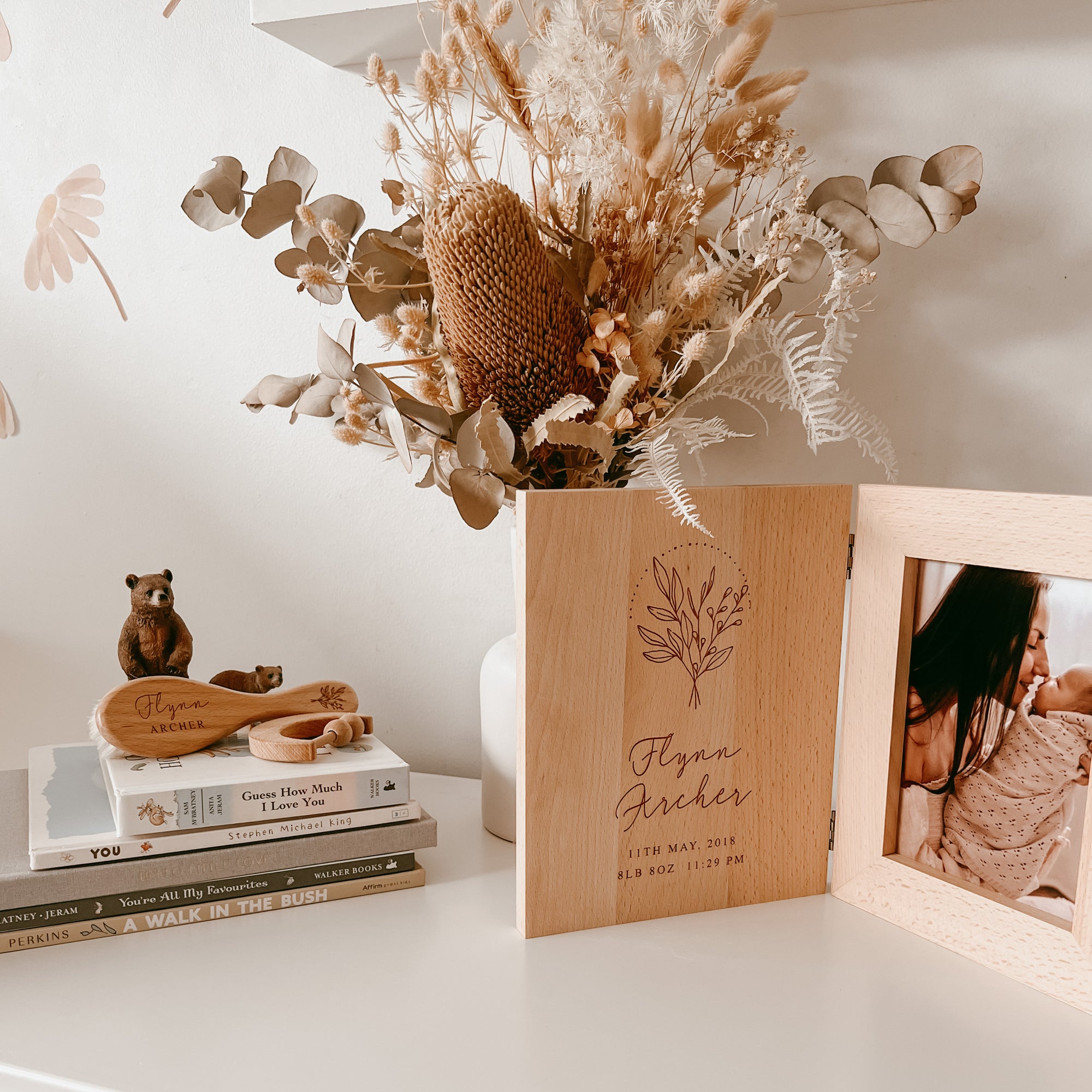 Personalised Baby Wooden Photo Frame - PRE ORDER - Est. Dispatch Mid-August