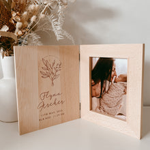 Load image into Gallery viewer, Personalised Baby Wooden Photo Frame
