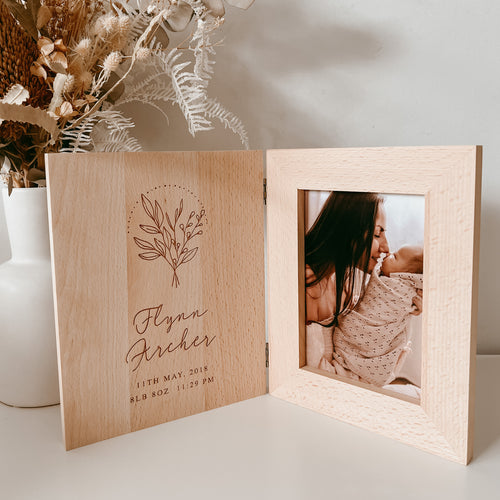 Personalised Baby Wooden Photo Frame