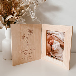Personalised Baby Wooden Photo Frame