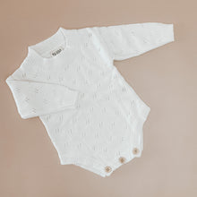 Load image into Gallery viewer, The Mabel Pointelle Knit Romper - Milk