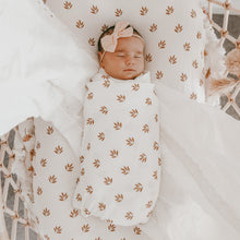 Load image into Gallery viewer, Autumn Leaf Bamboo Jersey Stretch Swaddle