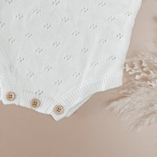 Load image into Gallery viewer, The Mabel Pointelle Knit Romper - Milk