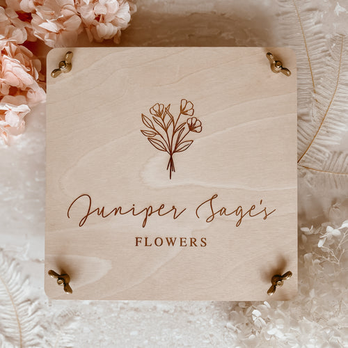 Personalised Etched Wooden Flower Press