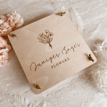 Load image into Gallery viewer, Personalised Etched Wooden Flower Press