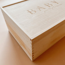Load image into Gallery viewer, ‘BABY’ Wooden Baby Keepsake Box
