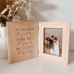 Personalised Wedding Wooden Photo Frame