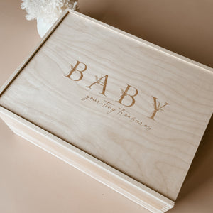 ‘BABY’ Wooden Baby Keepsake Box