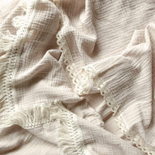 Load image into Gallery viewer, Lace Muslin Swaddle Blanket